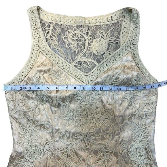 Sue Wong Nocturne Cream Embroidered Lace Cocktail Dress| Size 12 - Picture 14 of 16